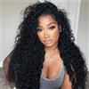 Misser Parrucca brasiliana Half Wig Human Hair 200 Densità Deep Wave Glueless Headband Wigs parrucca donna capelli umani naturali 3 In 1 Drawstring Seamless Flip Over Beginner Friendly 22 Pollici
