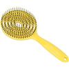 Pilipane Spazzola districante per capelli Professionale salone Testa rotonda Setole super morbide Pettine districante antistatico per capelli ricci e capelli lisci Denti densi Design cavo (Gialla)