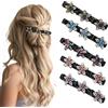 PETERMALLON 5 fermagli per capelli a forma di stella, a forma di quadrifoglio, a forma di quadrifoglio, per intrecciare, lavoro, studio, matrimonio, festa (multicolore)