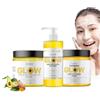 CLY AMS Turmeric Glow Combo - Set per la cura della pelle con burro esfoliante e idratante anti-invecchiamento, lenitiva e per rughe, curcuma
