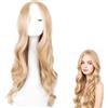 Fezf Ombre Biondo Lungo Dritto Capelli Parrucca le Donne Resistente al Calore Fibra Cosplay Quotidiano Partito Parrucche