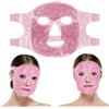 DEARBAG Maschera Viso Riutilizzabile Caldo e Freddo con Perline di Gel Compressa Terapeutica per Occhi Gonfi, Occhiaie, Emicranie e Recupero Post Estetica Regolabile, Morbida, Lavabile (Rosa)