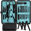 Utopia Care Set per manicure da 15 pezzi, in acciaio inox, kit per manicure e pedicure, kit professionale per la cura delle unghie, con lussuosa custodia da viaggio (nero)