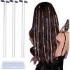 NICENEEDED 6 pezzo di Catene per Capelli con Strass per Donna, Catene per Fermagli per Capelli con Nappe In Cristallo Punk, Estensioni per Mollette per Capelli con Strass Lunghi Da 18.5 pollice