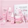BeauBase Sakura Kit per la Cura Della Pelle Sakura 5 Pezzi | Set Viso Adolescenti ad Alta Capacità, Include Detergente, Tonico, Crema per gli Occhi, Siero e Crema Idratante