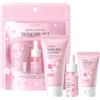 exatta Kit per la Cura della Pelle Sakura, include Detergente, Crema Viso e Siero | Crema Viso e Siero,Set per La Cura Della Pelle Sakura, Sakuras Skincare Set per La Pulizia del Viso per Ragazze e Donne