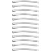 Mytoptrendz® 12 forcine classiche per capelli, in tinta unita, curve, larghe, piatte, forti, in metallo, forcine per capelli da donna e ragazza (argento, 6 cm)