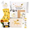 DXiongW Regalo Donna Bee Happy Set Regalo 9 Pezzi | Regalo con Tazza Termica Beauty Case Specchietto Segnalibro Calzini Idea Regalo Compleanno Festa della Mamma Natale
