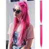 Belle G 2 extension per capelli con clip, con striature, coloratissime (fucsia)