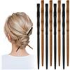 DOPENSPI DOPENPSI - 8 bacchette per capelli in legno, stile retrò, per chignon, eleganti forcine per capelli ricci, fatti a mano