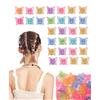 KONFEN 30 pezzi Farfalla Colori scintillanti Mini Piccole mollette per capelli con fiori hawaiani banana, spille capelli floreali Accessori acconciature Accessori riccioli, code di cavallo e chignon