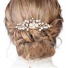 FM2018XSL Pettine per capelli con perle da donna, fermagli per parrucchino per sposa, damigella d'onore, accessori per capelli da sposa (Tipo A)