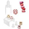 TMISHION Stampo di rossetto, 12.1MM fai te labbra balsamo fatto in casa balsamo labbra stampo cerchio artigianato trucco kit di strumenti cosmetici (02# Four Holes Set)