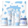 LAIKOU Set Regalo per la Cura Della Pelle,5Pezzi Kit per la Cura Della Pelle Donna | con Detergente Viso, Crema da Giorno, Crema da Notte, Contorno Occhi, Solare, Regalo per Adolescenti Ragazze