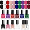 JODSONE Set Smalto 12 Pezzi, 10 Colori con Base e Top Coat, Asciugatura Rapida, Lunga Durata, Regalo per le Feste