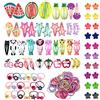 VEGCOO 190 pezzi accessori per capelli ragazza, 60 mollette per capelli e 130 pezzi, multicolore, forcine per capelli, nastro elastico, accessori per bambine e bambini