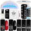 Benail Professional Kit Semipermanente Unghie Professionale, Kit Ricostruzione Unghie Gel Completo, Lampada Uv Led 48w, Smalto Unghie Primer, Base & Top Coat Semipermanente (Natale)