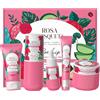 BeauBase Set Skincare Viso alla Rosa Mosqueta 5 Pezzi, Kit Regalo Donna con Detergente, Tonico, Siero, Crema Contorno Occhi e Crema Idratante