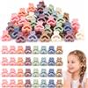 ZMaglorian 50 Mollette Capelli Cuore 2 cm, Mini Forcine per Capelli Bambina Forma Cuore, Fermagli Colorati per Capelli Fini o Spessi