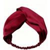 Yurosiay - Fascia elastica per capelli in seta 100% pura di gelso 19 momme per donna, fascia per capelli in seta raso, accessori per capelli larghi per ragazze