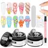 SUPWEE Gel 3D solido per unghie, multifunzione trasparente 3D Gel Nail Art | multifunctional per nail art, gel non appiccicoso, per unghie, modelli, in rilievo, 14 g