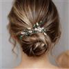 Cybche Pettine Di Cristallo Perla Matrimonio Per Le Spose Verde Strass Fatto A Mano Pezzo Di Capelli Smeraldo Cz Foglia Sposa Lato Pettine Perla Sposa Capelli Pezzo Accessori Per Le Donne Prom Sera Pa