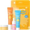 Soelegant Set idratante per la cura della pelle Regalo per donne e ragazze, set di 4 pezzi essenziali, mini formato da viaggio con detergente viso, crema e siero