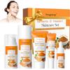 Fengyang ®Skin Care Set Con Curcuma Vitamina C,5 Piezas Cuidado De La Piel Kit Facial Mujer Con Limpiador Facial Toner Eye Cream Serum Y Crema Facial,Regalo Para Mujeres(5 Pcs)