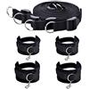 feifanshop Letto fesseln SM FETISH sotto al letto di ritenuta Kit con manette manette per caviglie Bondage, letto Fessel Sex Toy (Nero)