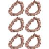 FOLODA Elaborato Silk Like Hairtie per le donne Anelli per capelli Elegante increspato Seta come Scrunchies Corda per capelli Sottile Corda quadrata Sciarpa Cravatta