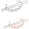 VINTORKY Set 3 Fermagli per Chioma in Lega, Gabbie per Chignon Elastico, Accessori per Chioma Donna per Cerimonie e Uso Quotidiano, Colori Oro, Argento e Rosa