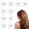 Esshogo 10 Pack Mini Hair Clips, Flower Hair Accessories, Fermagli per capelli per ragazze, Mini Fermagli con Strass, Decorazioni per Acconciature da Sposa, Accessori per capelli floreali
