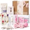 Clermont Bundles Regalo per mamma e neomamma, kit coccole per gravidanza, set regalo per | 10 pezzi Spa Cesta Coccole per Lei - Sali da bagno, tè, maschera per occhi e labbra, crema per le mani