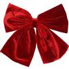 Ling & Bai Fermaglio per capelli in velluto, per donne e ragazze, 20,3 cm, grande fiocco per capelli a coccodrillo, per bambini e adolescenti (rosso)