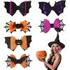 KASESSS 6Pcs Fermagli Capelli Halloween, Piccolo Mollette Capelli Halloween, Carino Fermaglio Capelli Halloween, Fermagli per Capelli Pipistrelli Ragno Zucca, Accessori Capelli Halloween per Ragazza