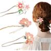 Heogacinlia 3 forcine per capelli cinesi con perle e fiori cinesi, stile vintage, in metallo, per donne e ragazze, per capelli lunghi (stile classico)