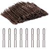 Cehony Forcine per capelli a forma di U, 200 forcine per capelli ondulate a forma di U, con scatola, per donne e ragazze, forcine storiche francesi, accessori per capelli (marrone, 6,1 cm)
