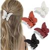 Generic 4 pezzi farfalla fermagli per capelli per donne ragazze piccole farfalla antiscivolo per capelli spessi, mollette per capelli opachi carini (colore 2)