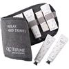 QC Terme spas and resorts QC TERME KIT BENESSERE DA VIAGGIO Elegante Cofanetto Regalo, Trattamenti Spa, Kit Corpo in Confezione Regalo