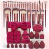 Generic Set combinato da 54 pezzi di pennelli per il trucco e spugne per il trucco per liquidi, crema e cipria - per sfumatura, miscelazione e applicazione sul viso