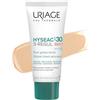 Uriage Hyseac Trattamento globale Anti-imperfezioni Colorato SPF30 con AHA e acido salicilico - Riduce la lucidità della pelle e uniforma l'incarnato - Protezione elevata UVA/UVB