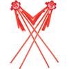 FOMIYES Clip per Chioma a Forma di Creatura Mitica Rossa con Nappine e Metallo, Accessori Eleganti per Chioma Sottili, Facili da Indossare senza Danneggiare, Adatti per Eventi Formali