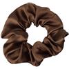 Blausky 4 elastici per capelli da donna, in raso, in seta, morbido, elastico, per scrunchies, in tessuto per capelli, per capelli sottili e spessi, colore marrone B