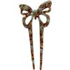 Generisch Penne per capelli a U per capelli - Forcina animale a forma di U con 2 spine - per acconciatura vintage Hair Fork French Twist Hair Pin, per acconciature alte