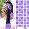 Shimmerz 50 pezzi perline per capelli lilla per trecce, loc perline grandi, accessori in acrilico dolce per treccine, decorazione capelli per ragazze e donne