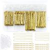 Jiaoshou Pan 300 Forcine per Capelli, Mollette Capelli Donna, Mollette a U 5cm 6cm, Chignon Forma di Onde 5cm 7cm con Cerchietti Trasparenti e Scatola (Oro)