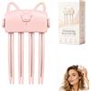 Homaskylynn Wireless Heated Volumizing Root Lift Clip Cordless Hair Tool for Fine Flat | Rechargeable Bangs Portable Travel Styling Root Comb Quick Heat Setting Fluffy Bangs Crown Volume(Pink2)