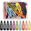 Oridaceae Fermagli per Capelli a Scatto, 40 Pezzi Mollette Bambina Donna 5 cm, Mollette a Scatto Antiscivolo, Piccoli Accessori per Capelli con Scatola (Stile colorato C)