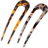 FSMILING 2 Pezzi Forchetta Per Capelli Forcine Per Capelli a Forma Di U Francesi，perno Per Capelli a Forma Di U Updo Chignon Pin Per Donne Ragazze Accessori Acconciatura