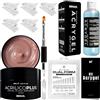 Benail Professional Benail | Kit unghie gel completo Nude, Acrigel per unghie, polygel per unghie con dual form, gel unghie, gel ricostruzione unghie, anti-graffio anti-ingiallimento, HEMA Free TPO Free, Guida Inclusa